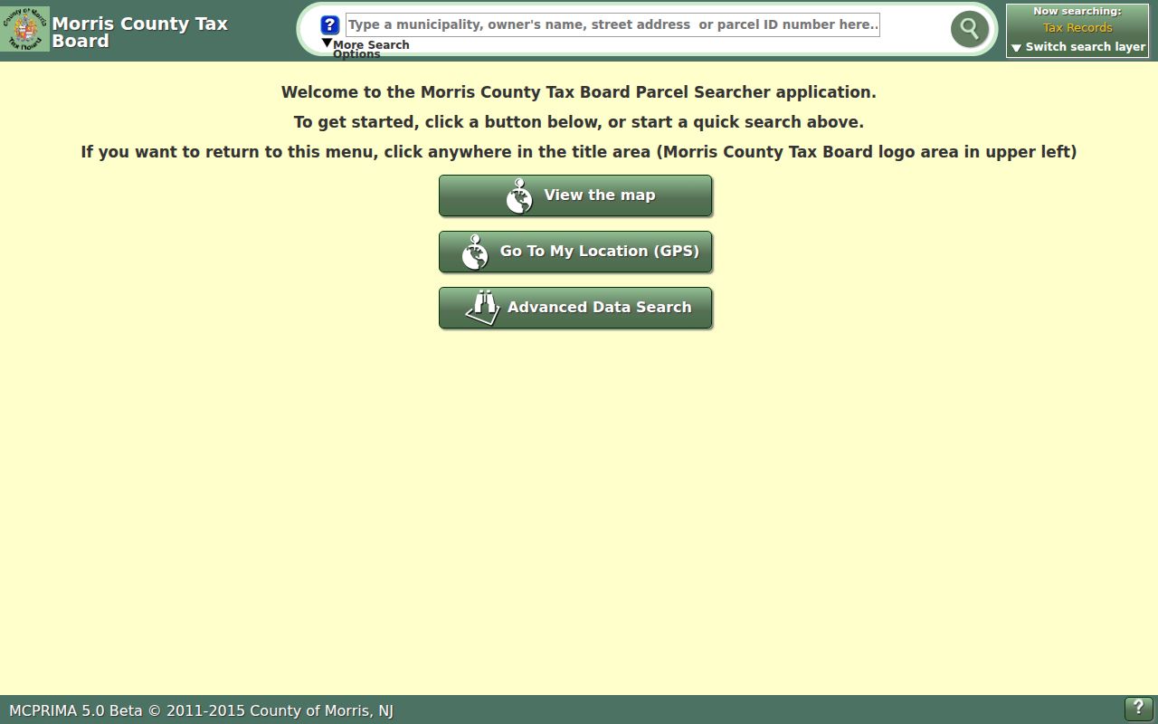 Morris Township residents directory GIS parcel searcher