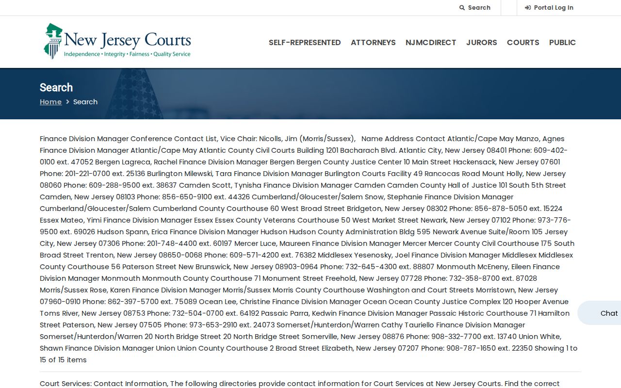 Morris Township residents directory New Jersey court case search
